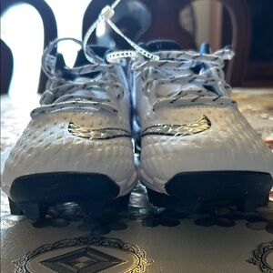 White and Black Soccer Cleats